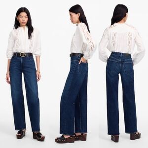 Madewell The Perfect Vintage Wide-Leg Jean nighthawk wash Size 33